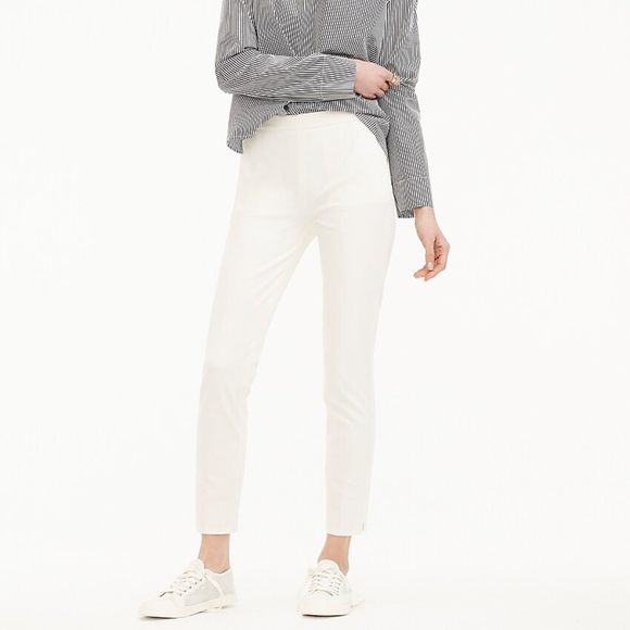 J. Crew Pants - New JCREW White Martie Pants in Bi-stretch Cotton